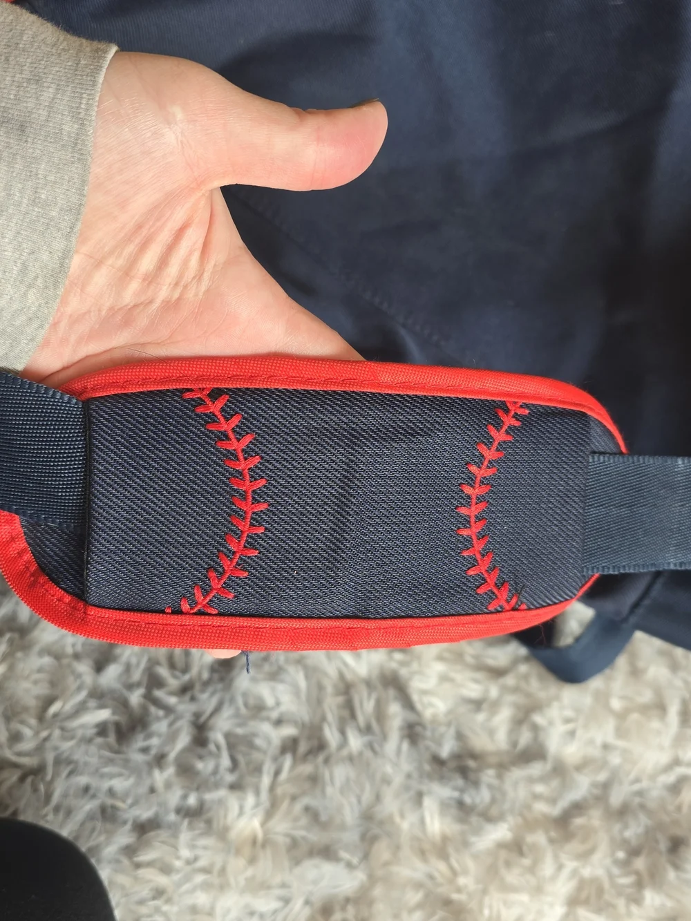 Boston Red Sox Navy and Red Duffel Bag